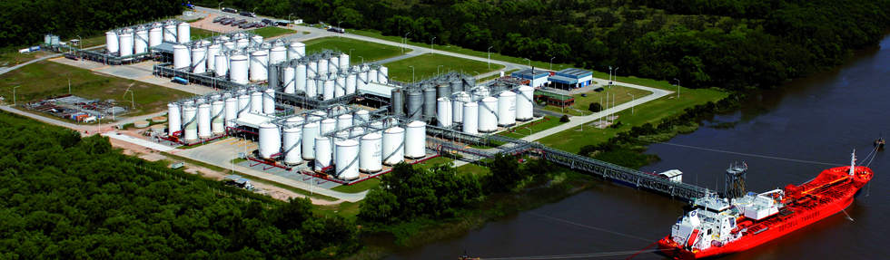 Overview of Odfjell's tank storage terminals worldwide.