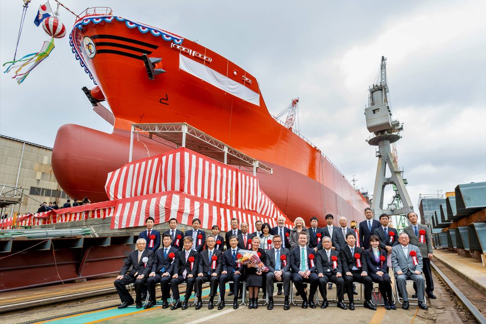 Naming ceremony of chemical tanker Bow Persistent, January 9, 2020