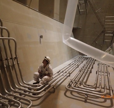 Inspecting the stainless steel tanks of an Odfjell chemical tanker